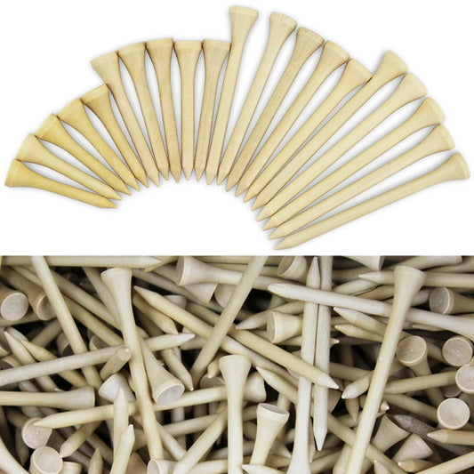 Golf Tees Package of 100 Bamboo Wooden Tees 42Mm 54Mm 70Mm 83Mm Length Golf Ball Holder Drop Ship